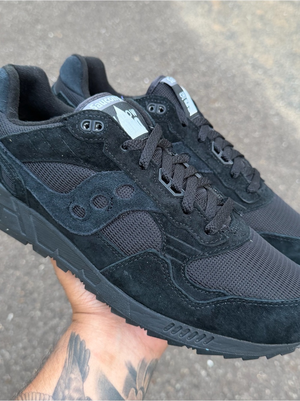 Saucony Shadow 5000 Premium Triple Black S70665-56 Sz 12 mens